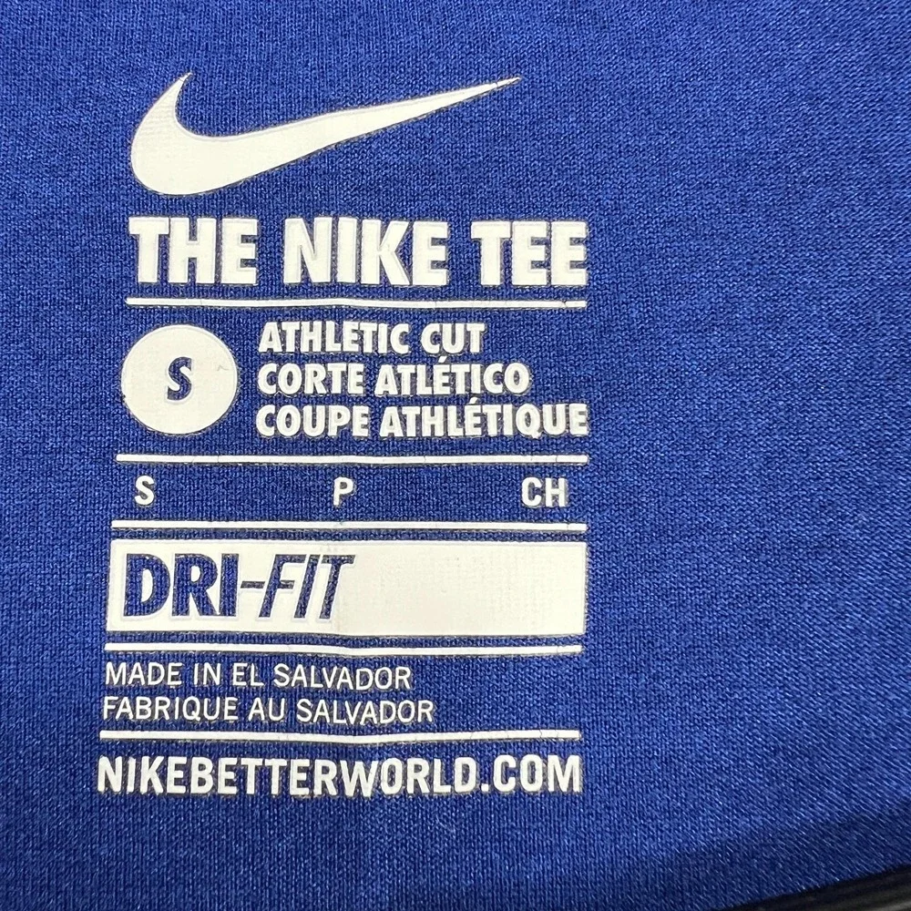 Nike Shirt Womens Small Blue Short Sleeve V Neck Athletic Cut Training Casual